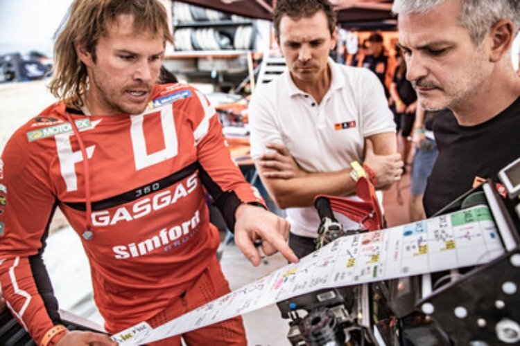 Daniel Sanders studierte das Roadbook, verfahren hat er sich dennoch