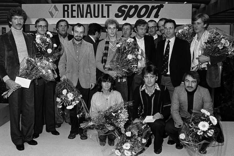 Gruppenbild mit Dame 1978: In der Mitte Volker Strycek mit Schal, ganz rechts Peter Oberndorfer