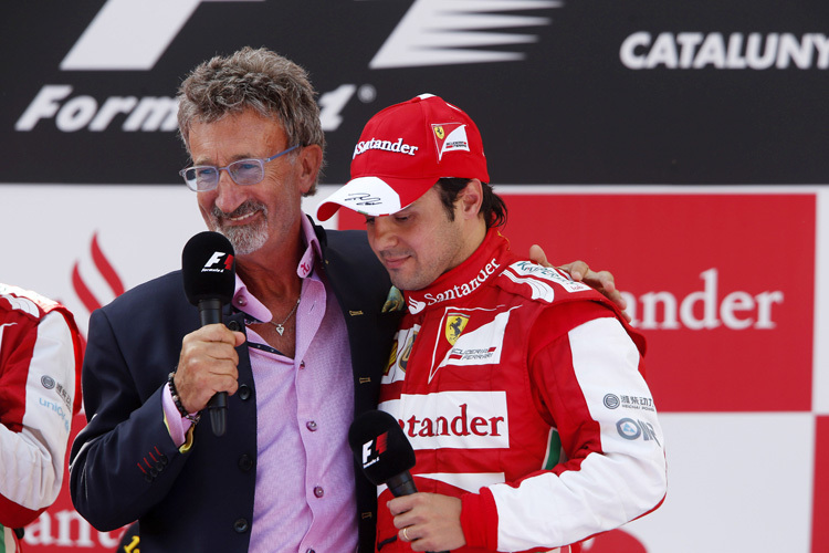 Eddie Jordan mit Ferrari-Pilot Felipe Massa