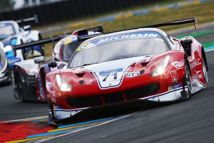 Ein Ferrari 488 GT3: Bislang gab es GT3-Boliden in Le Mans nur im Rahmenprogramm