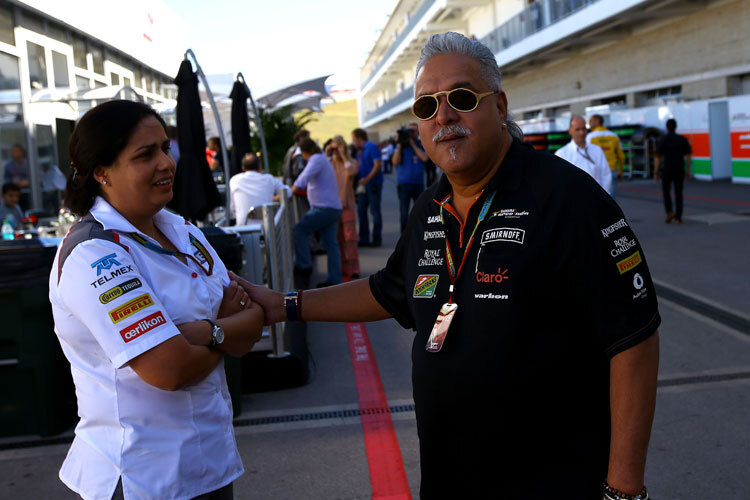 Monisha Kaltenborn mit Force-India-Boss Vijay Mallya