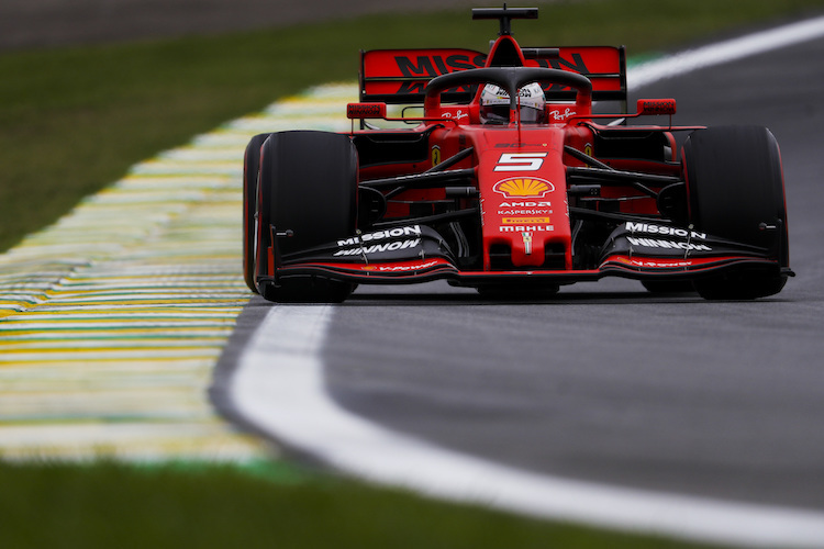 Sebastian Vettel war im zweiten Training von Brasilien der Schnellste