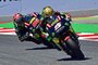 Spannendes Duell im Rennen: Johann Zarco (5) vor Jonas Folger