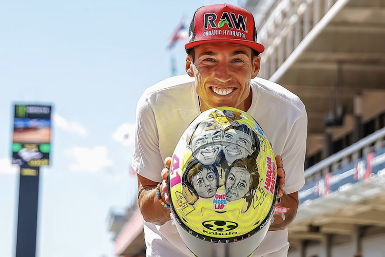 Aleix Espargaró erinnert mit einem besonderen Helm-Design an seinen letztjährigen Fauxpas