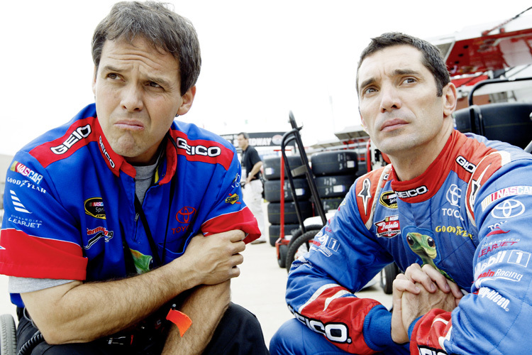 Max Papis (re.) mit Crew Chief Robert Baker