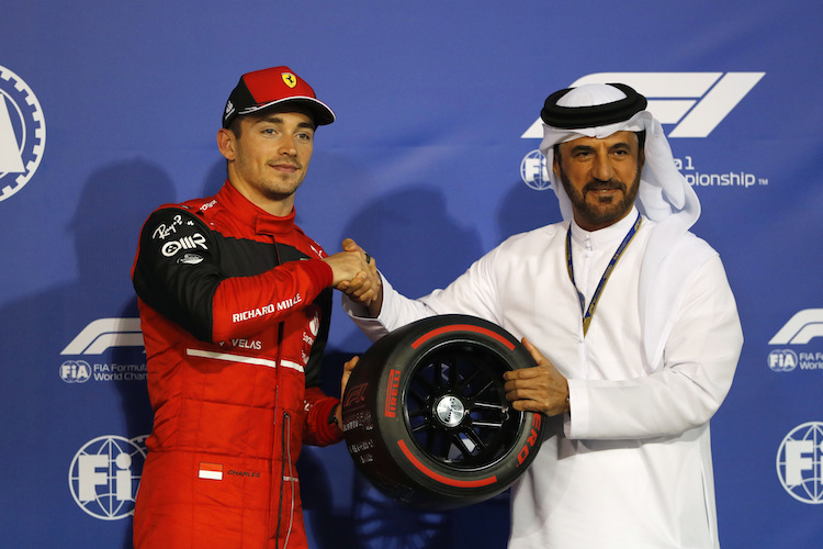 Charles Leclerc und FIA-Chef Mohammed Ben Sulayem