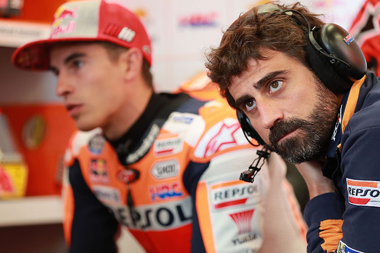 Marc Márquez mit Crew-Chief Santi Hernandez