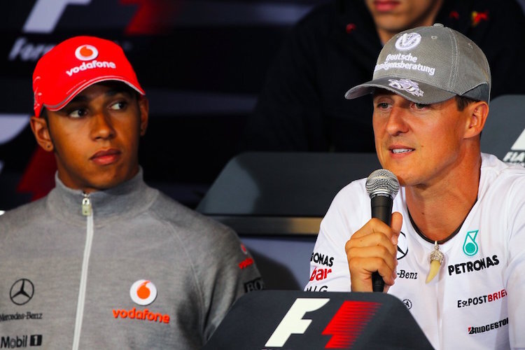 Lewis Hamilton und Michael Schumacher 2010