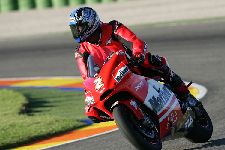 Michael Jordan auf einer MotoGP-Ducati