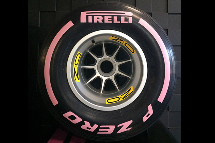 Pirelli-Pink: Die ultraweichen Reifen werden in Austin besonders gut zu den Force India-Rennern passen