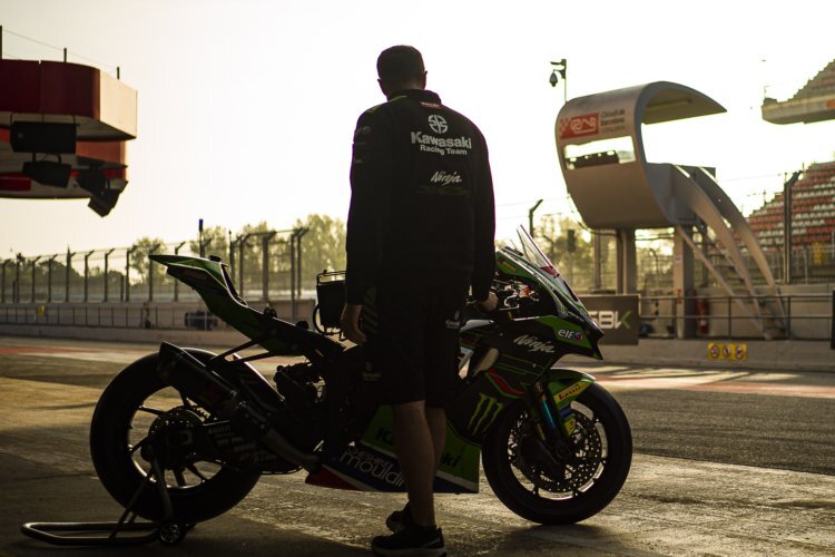 Kawasaki bekam in Jerez heiße Temperaturen