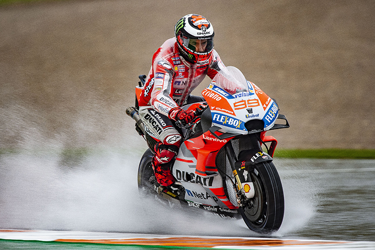 Jorge Lorenzo bei den Wasserspielen in Valencia