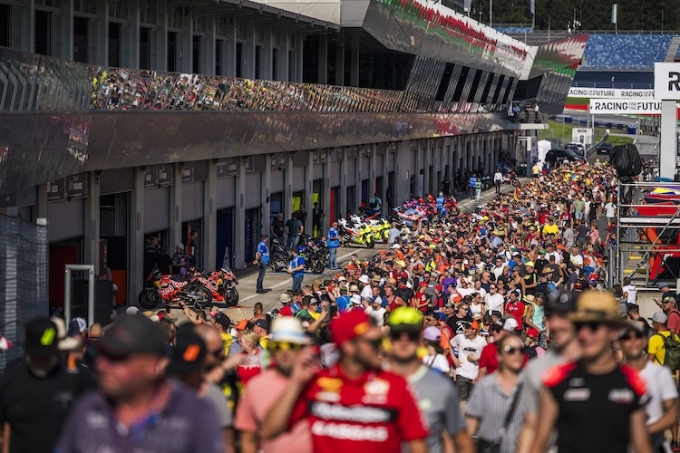 Die Fans werden beim MotoGP-Event auf dem Red Bull Ring hautnah dabei sein