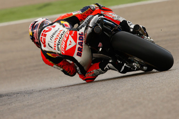 Stefan Bradl mit der 2014-Prototyp in Aragón