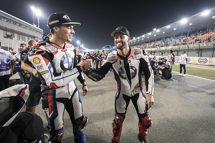 In Katar: Markus Reiterberger (li.) mit Tom Sykes