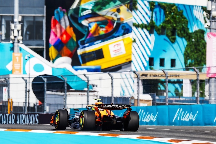 Unter den Augen des früheren McLaren-Stars Ayrton Senna: Lando Norris gewinnt in Miami