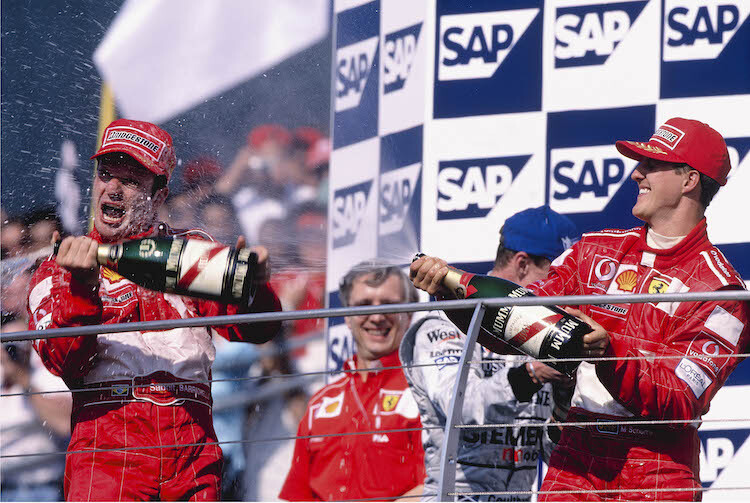 Rubens Barrichello und Michael Schumacher