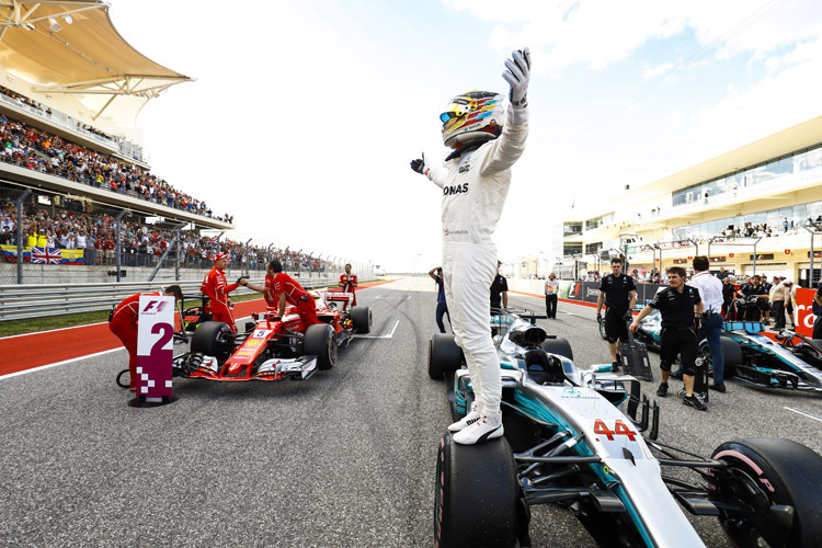 Lewis Hamilton darf zum 72. Mal in seiner GP-Karriere von der Pole losbrausen