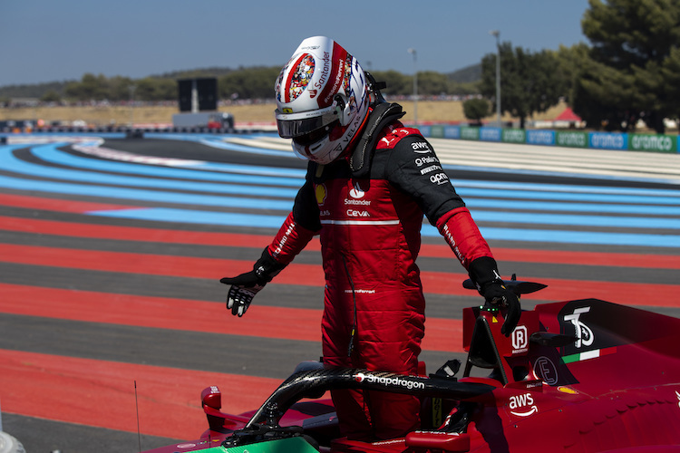 Charles Leclerc nach dem Ausfall in Frankreich