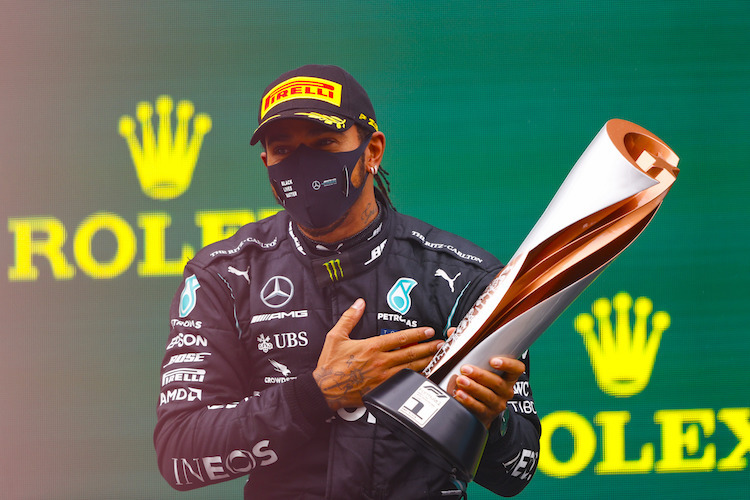 Lewis Hamilton nach seinem Sieg in der Türkei 2020