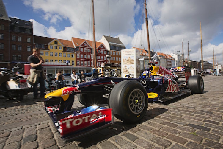 David Coulthard bei einer Demonstrationsfahrt 2012 in Kopenhagen