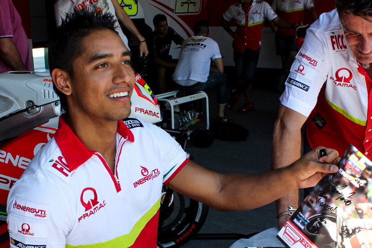 Yonny Hernandez letzten Samstag bei der World Ducati Week in Misano