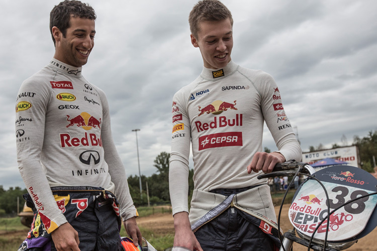 Das Red Bull Racing-Team 2015: Daniel Ricciardo und Daniil Kvyat