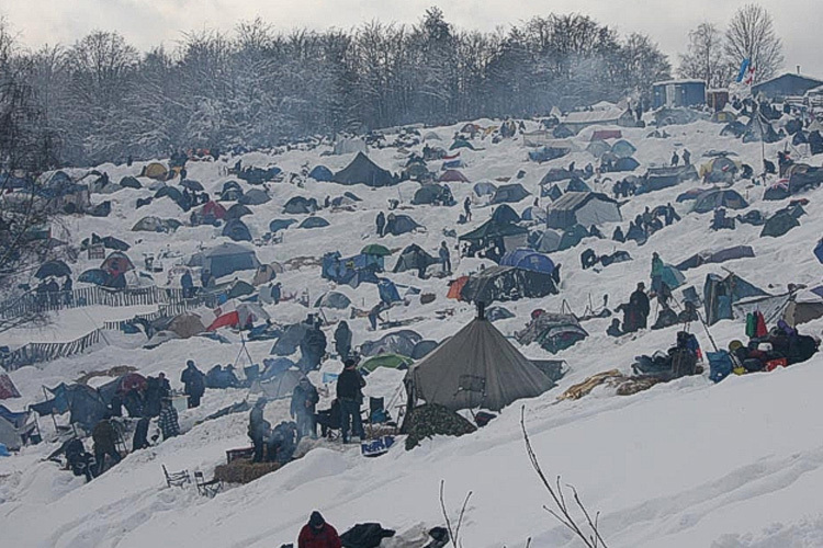 Warum nicht? Zelten Mitte Januar!