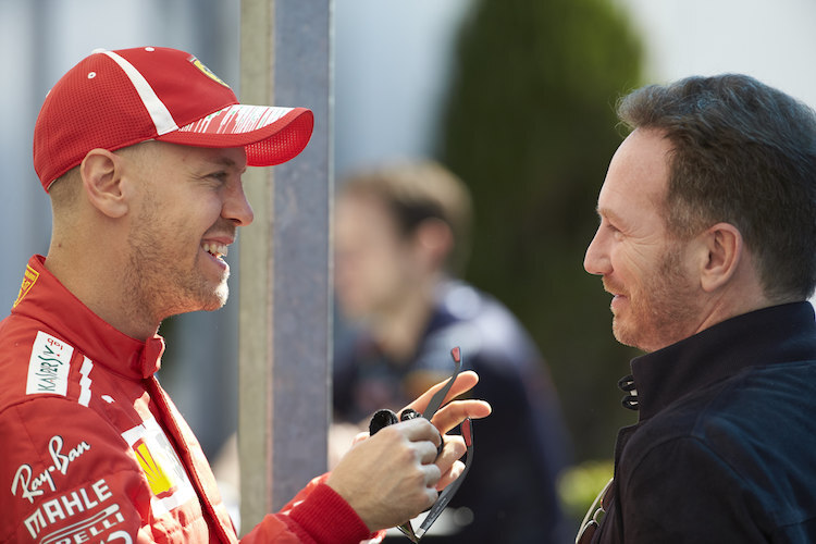 Sebastian Vettel und Christian Horner