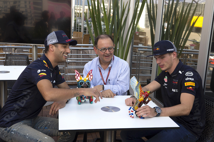 Daniel Ricciardo und Max Verstappen in Mexiko 2018