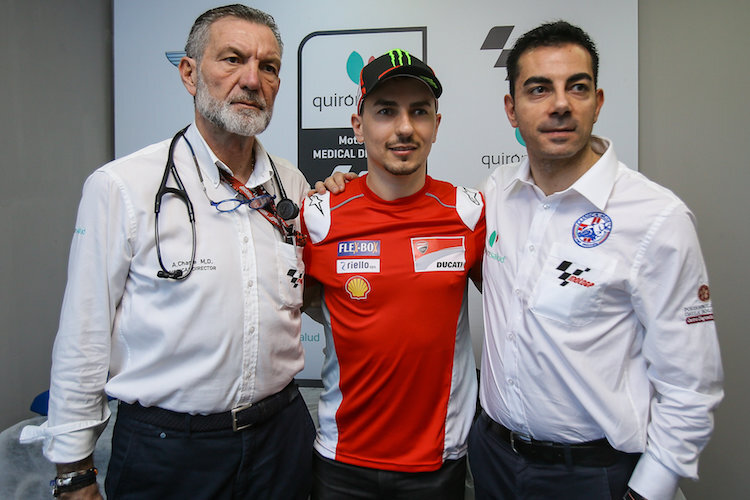  Auch Ducati-Star Jorge Lorenzo wurde gründlich untersucht  