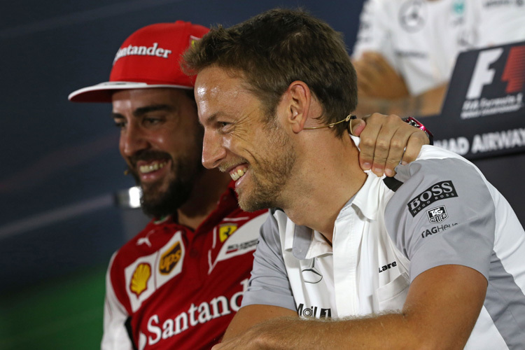 Fernando Alonso und Jenson Button in Abu Dhabi