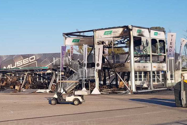 So sah es in der Früh beim MotoE-Zelt in Jerez aus