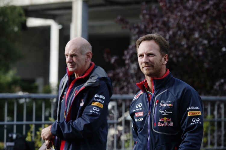 Adrian Newey (li.) mit RBR-Teamchef Christian Horner