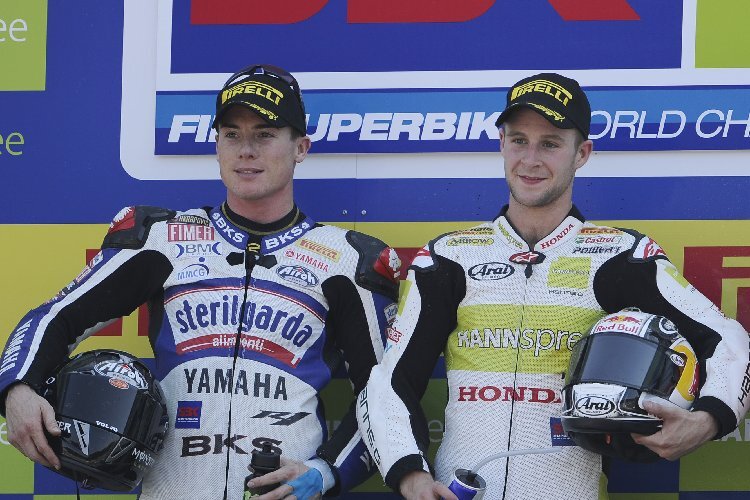 James Toseland und Jonathan Rea standen in Assen 2010 gemeinsam auf dem Podium – Rea als Sieger!