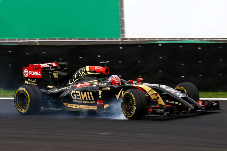 Romain Grosjean musste im Brasilien-GP acht Runden vor dem Ende des Rennens das Handtuch werfen