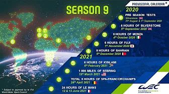 FIA WEC 2020/21 - Der Kalender der neunten Saison