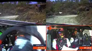 WRC 2023 Mexiko - Etappe 5 Onboard Lappi vs. Ogier 