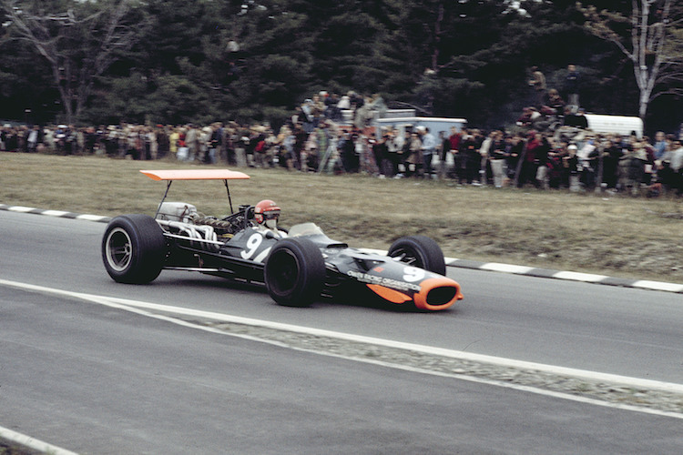 Bobby Unser mit seinem BRM in Watkins Glen 1968