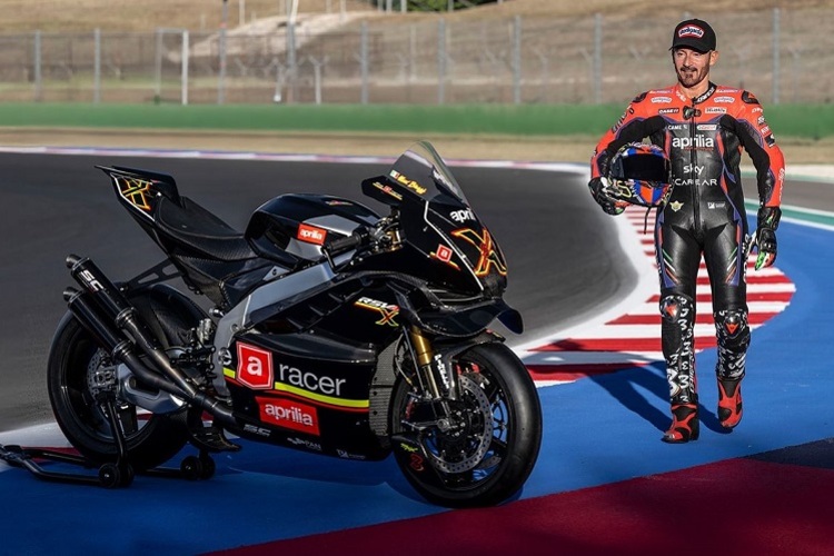 Max Biaggi über die Aprilia RSV4 X ex3ma: «Ich bin sehr zufrieden mit der Arbeit, die wir geleistet haben.»