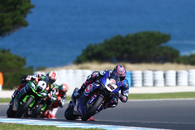 Yamaha führte in Australien ein Rennen der Superbike-WM an 
