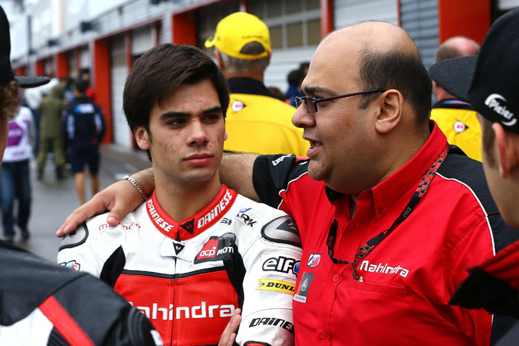 Miguel Oliveira und Mahindra-Racing-CEO Mufaddal Choonia: Es herrscht nicht eitel Sonnenschein