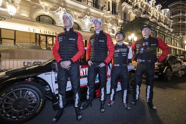 Der Toyota-Kader 2022 beim Saisonstart in Monte Carlo