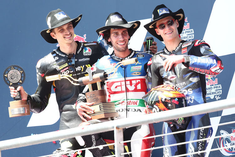 Die Profiteure beim Texas-GP: Alex Rins, Luca Marini und Fabio Quartararo