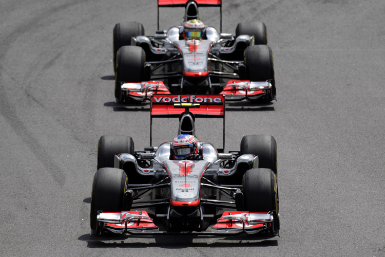 Jenson Button hat bei McLaren jetzt die Nase vorne