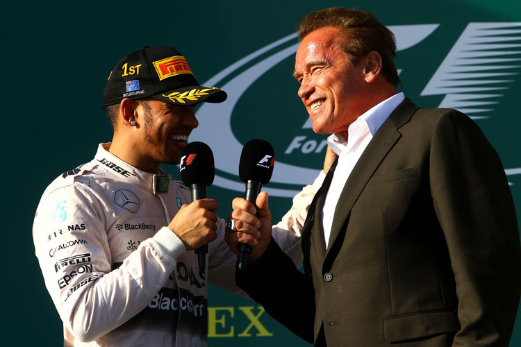Champion Lewis Hamilton war begeistert von seinem Interview-Partner in Melbourne