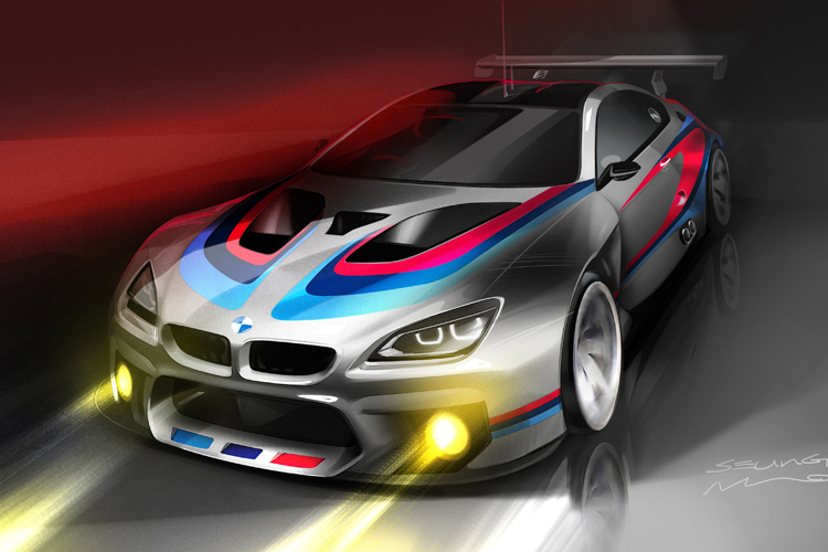 Designskizze des BMW M6 GT3