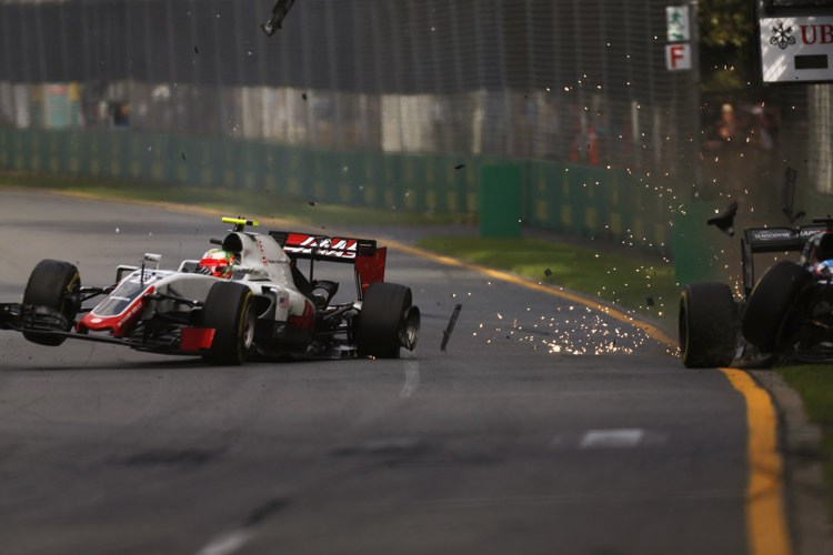 Böse Überraschung für Esteban Gutiérrez: Crash mit Fernando Alonso
