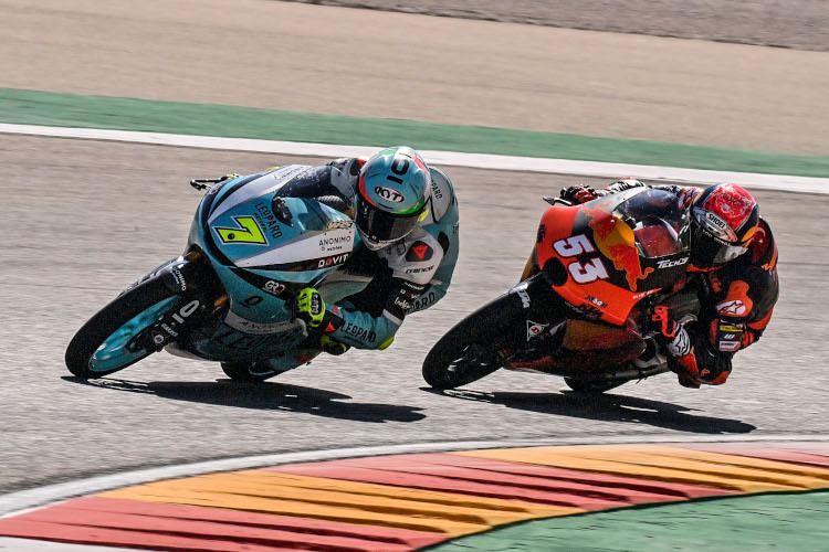 Knappes Moto3-Finish in Aragón: Foggia setzte sich gegen Öncü durch