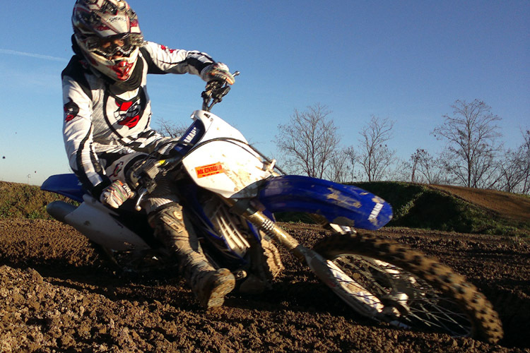 Jesko Raffin beim Motocross-Training in Rivarolo Mantova
